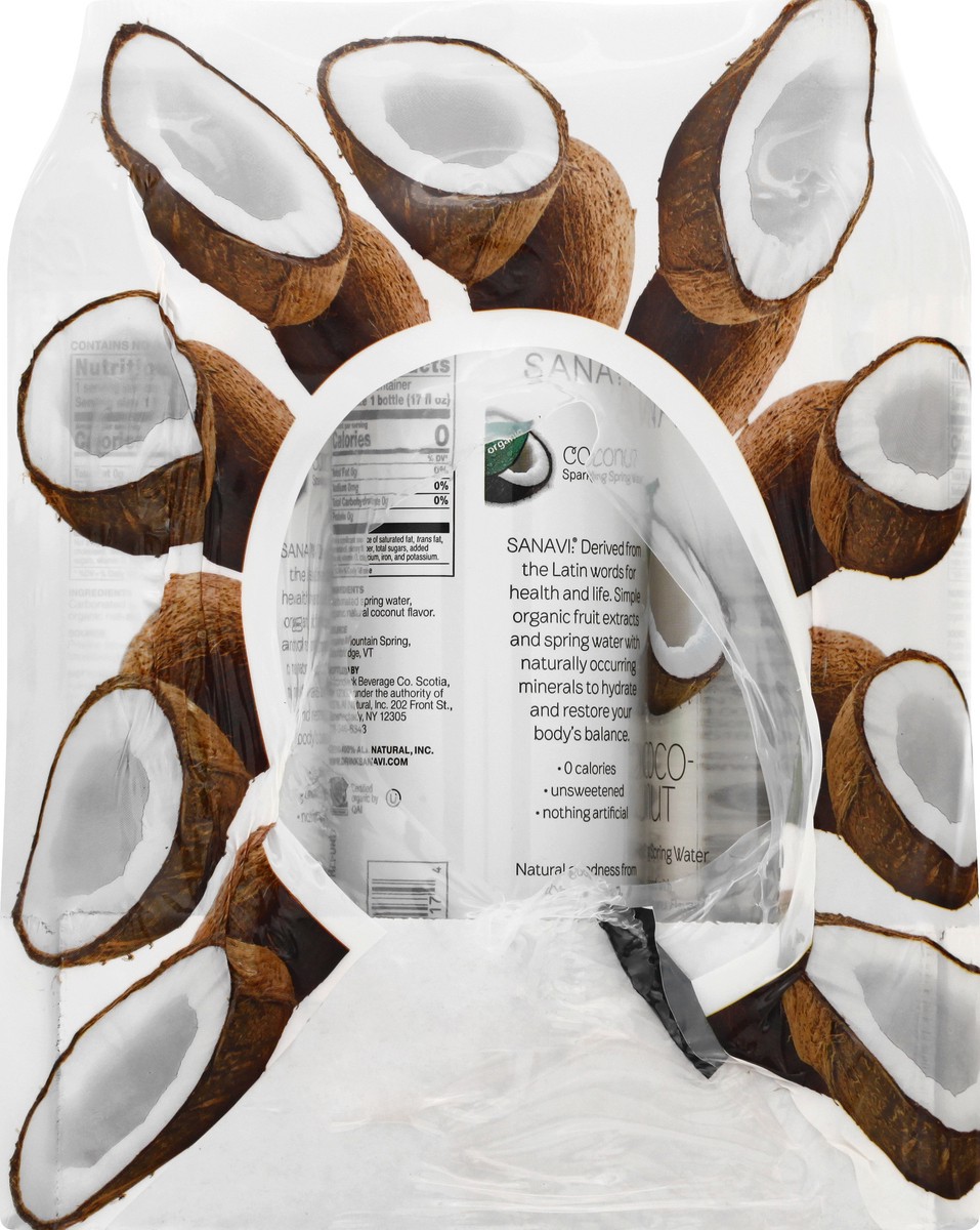 slide 8 of 9, Sanavi Coconut Sparkling Spring Water, 204 fl oz