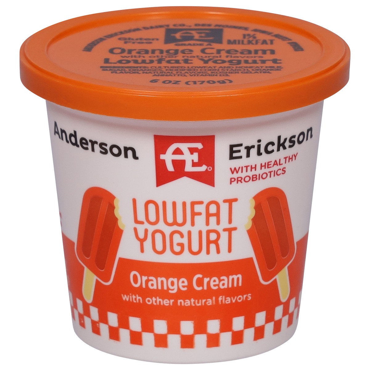 slide 1 of 11, Anderson Erickson Dairy Lowfat Orange Cream Yogurt 6 oz, 6 oz