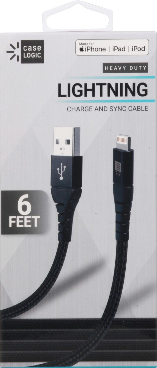 slide 7 of 10, Case Logic iPhone Lightning Cable Durable Black, 1 ct