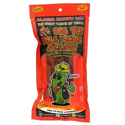 slide 1 of 1, Alamo Candy Co. Big Tex Dill Pickle in Chamoy, 1 ct