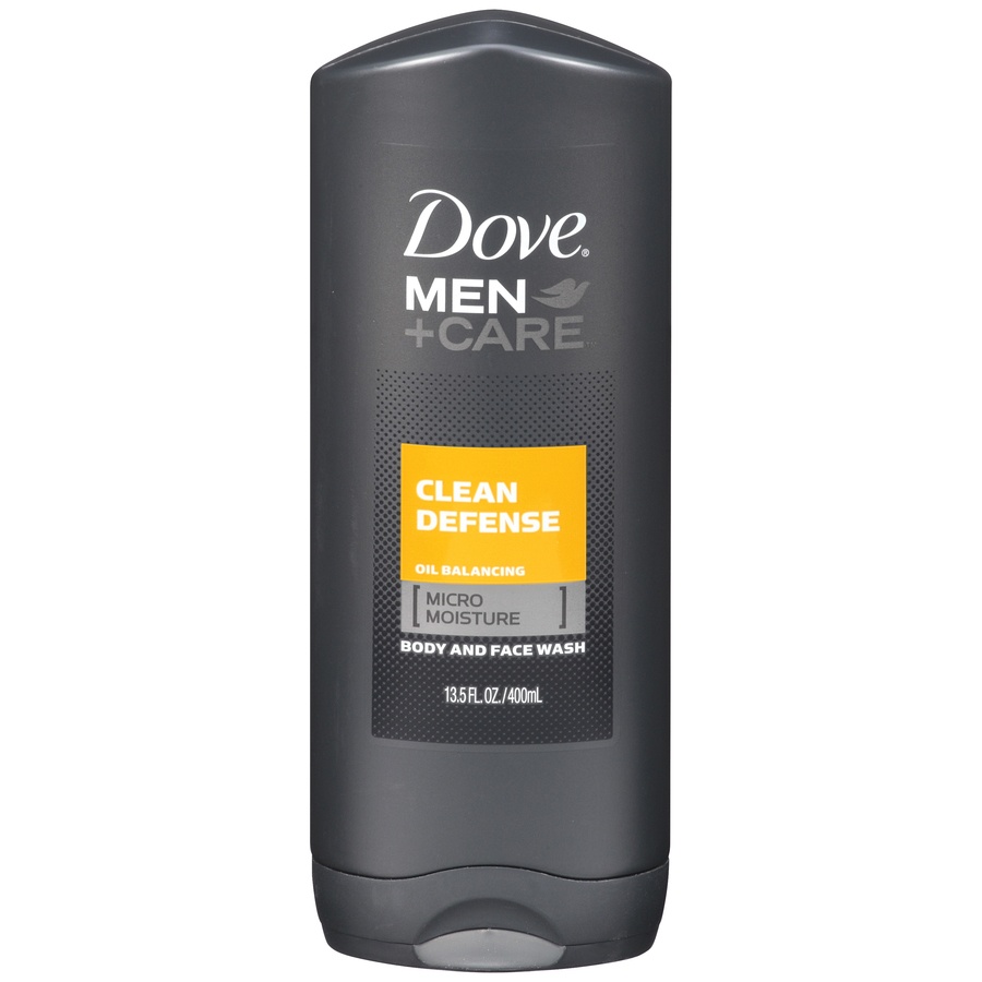 slide 1 of 3, Dove Men+Care Clean Defense Body And Face Wash, 13.5 oz