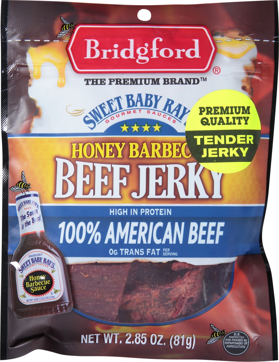 slide 6 of 9, Bridgford Sweet Baby Ray's Honey BBQ Beef Jerky, 2.85 oz, 2.85 oz