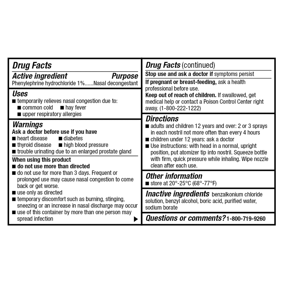 slide 15 of 29, Meijer Nasal Four Nasal Spray, Phenylephrine Hydrochloride 1%, 1 oz