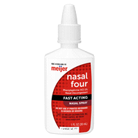 slide 7 of 29, Meijer Nasal Four Nasal Spray, Phenylephrine Hydrochloride 1%, 1 oz