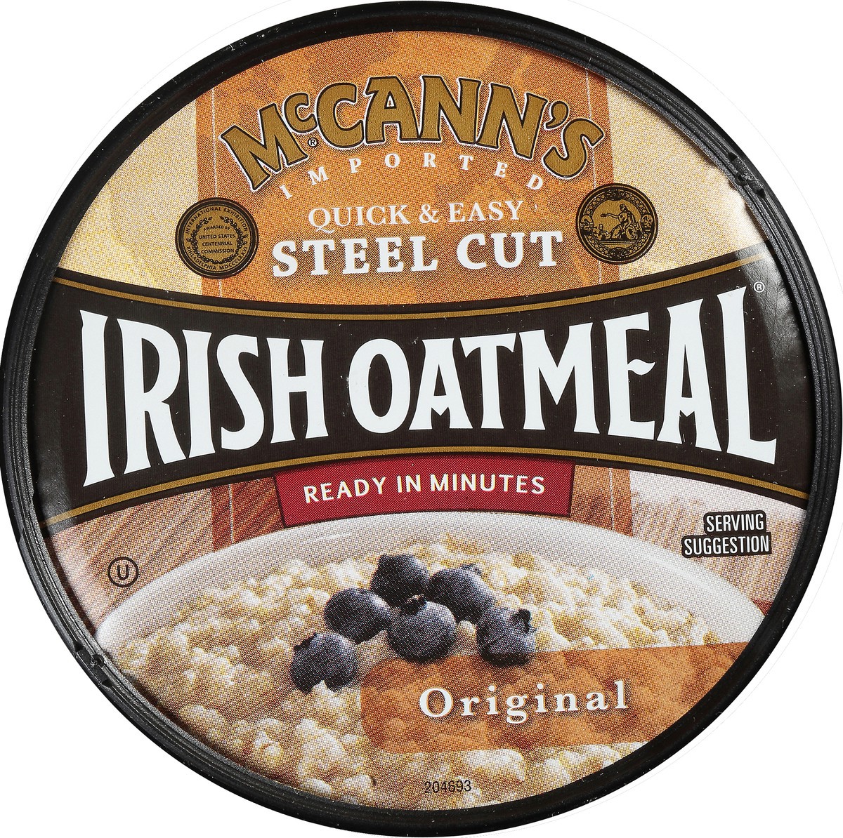 slide 5 of 7, McCann's Imported Original Quick & Easy Steel Cut Irish Oatmeal, Non-GMO Project Verified Oatmeal, Kosher, 1.41 OZ Cup, 1.41 oz