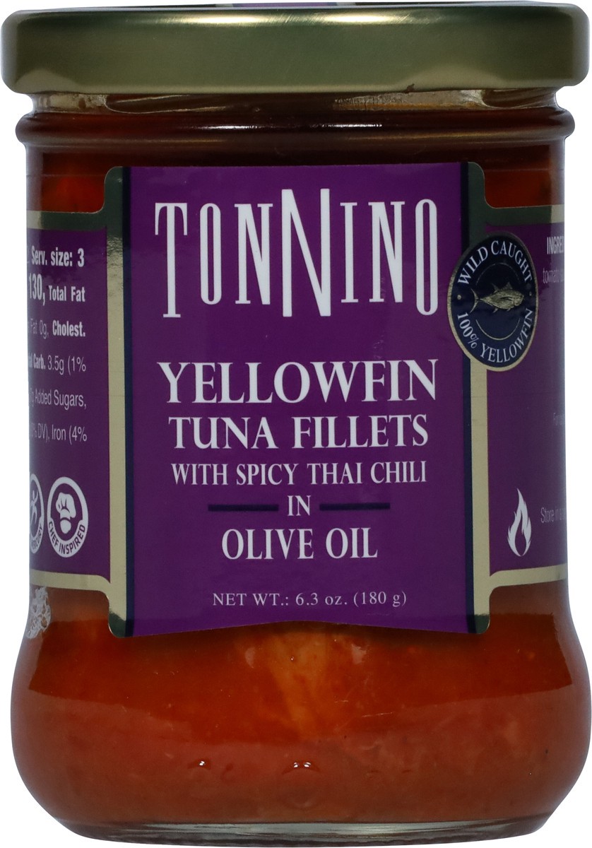 slide 9 of 9, Tonnino Yellowfin Tuna Fillets with Spicy Thai Chili in Olive Oil 6.3 oz, 6.3 oz