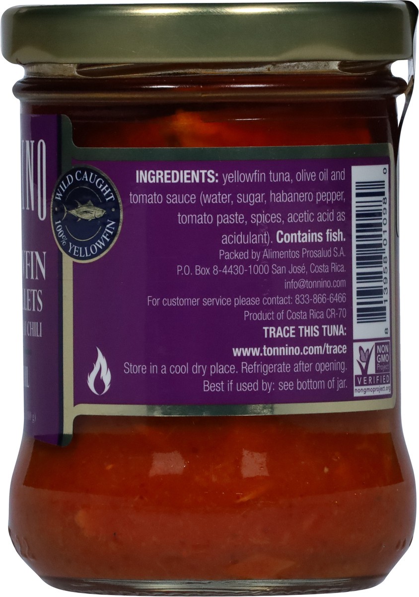 slide 3 of 9, Tonnino Yellowfin Tuna Fillets with Spicy Thai Chili in Olive Oil 6.3 oz, 6.3 oz