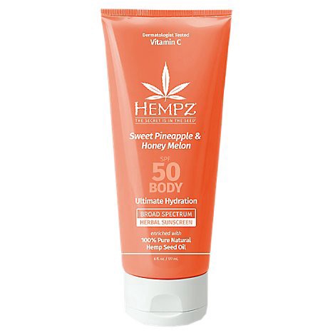 slide 1 of 1, Sweet Pineapple And Honey Melon Herbal Body Sunscreen 50 Spf 6 Oz. - Each, 1 ct