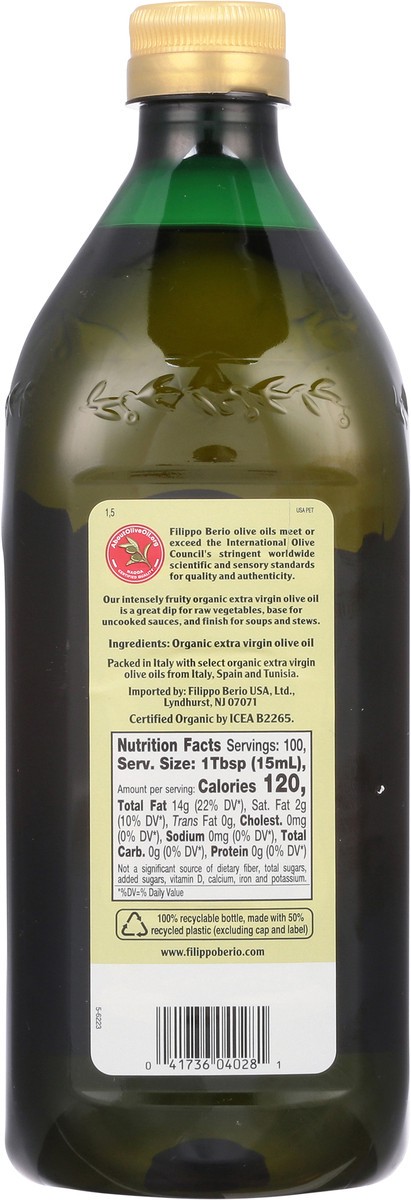 slide 5 of 9, Filippo Berio® extra virgin olive oil, 50.7 oz