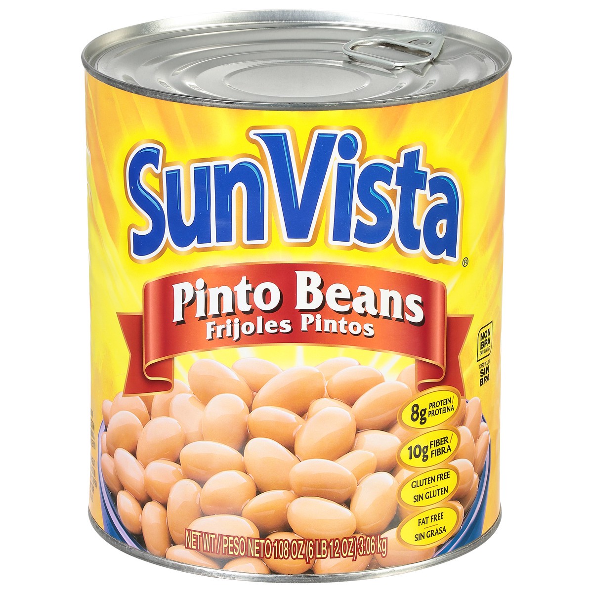 slide 1 of 9, SunVista Pinto Beans 108 oz, 108 oz