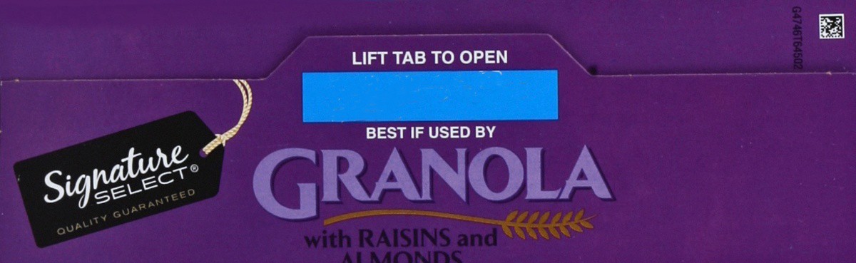 slide 4 of 4, Signature Select Granola with Raisins and Almonds 18 oz, 18 oz