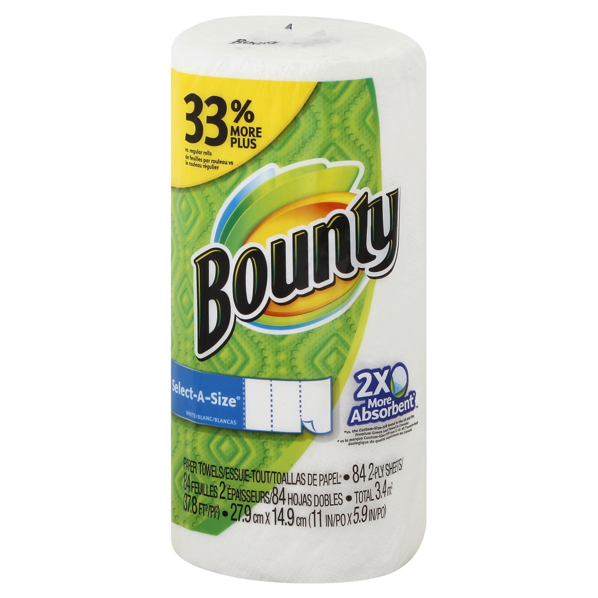 slide 1 of 1, Bounty Select-A-Size White Paper Towels Big Roll, 1 ct