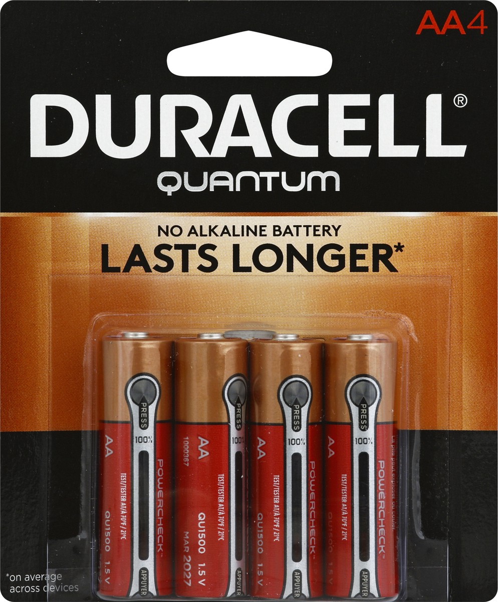 slide 2 of 2, Duracell Quantum AA Alkaline Batteries, 4 ct