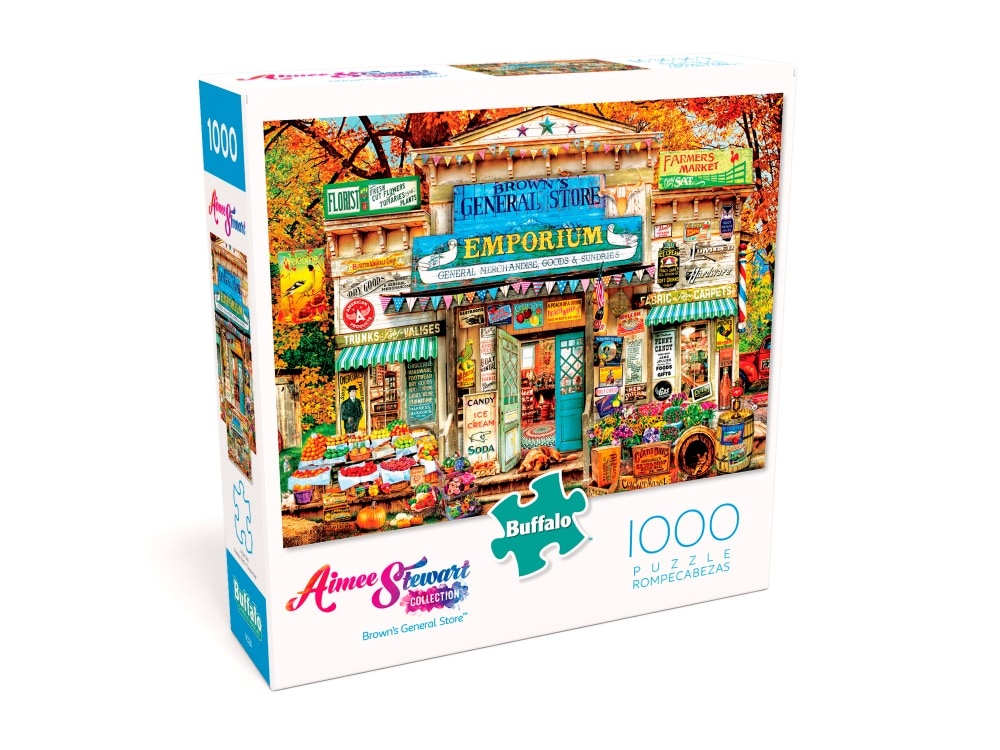 slide 1 of 1, Buffalo Games Aimee Stewart: Brown's General Store Jigsaw Puzzle, 1000 ct