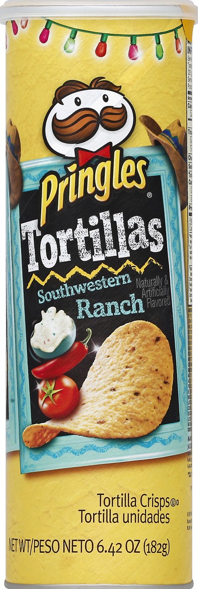 slide 5 of 6, Pringles Southwestern Ranch Tortilla Corn Chips, 6.42 oz