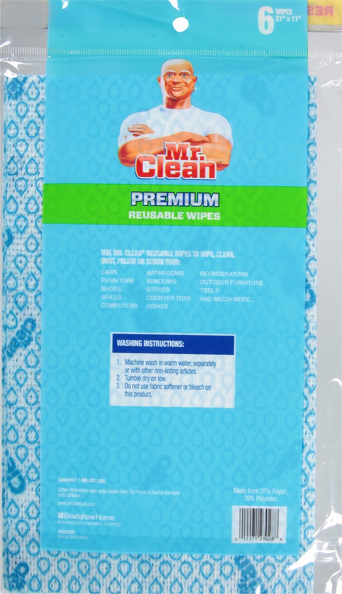 slide 7 of 9, Mr. Clean Premium Multi-Purpose Reusable Wipes 6 ea, 6 ct