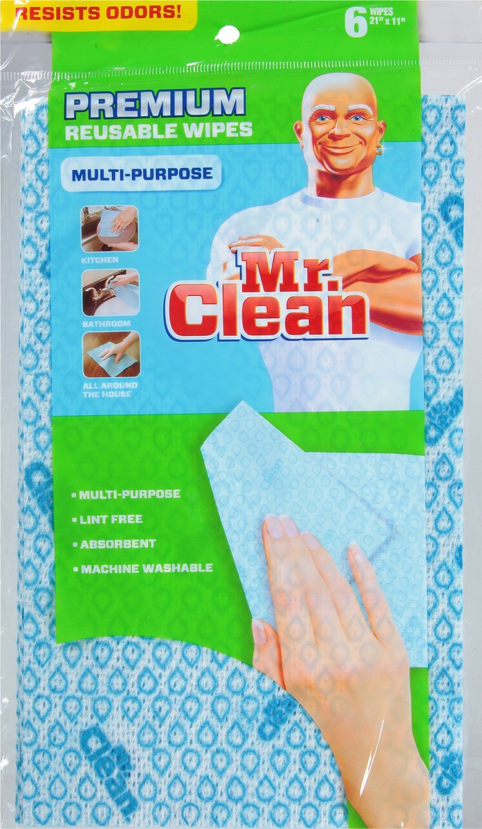 slide 2 of 9, Mr. Clean Premium Multi-Purpose Reusable Wipes 6 ea, 6 ct