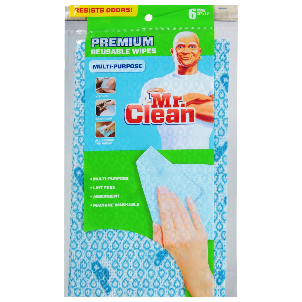 slide 1 of 9, Mr. Clean Premium Multi-Purpose Reusable Wipes 6 ea, 6 ct