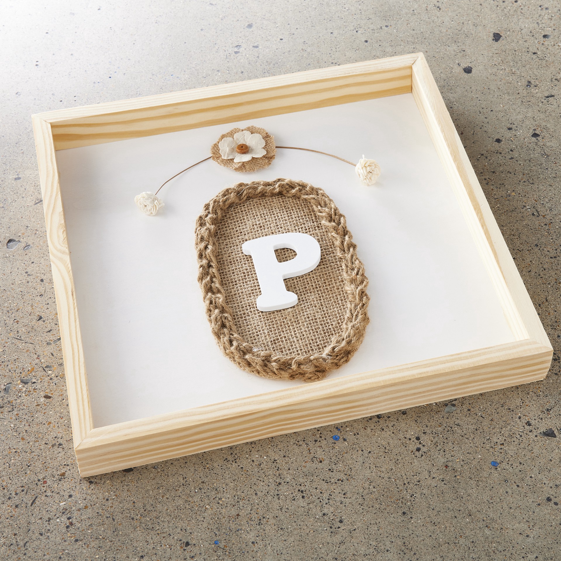 slide 2 of 3, 12" X 12" Whitewashed Framed Wood Sign By Make Market, 12 in x 12 in