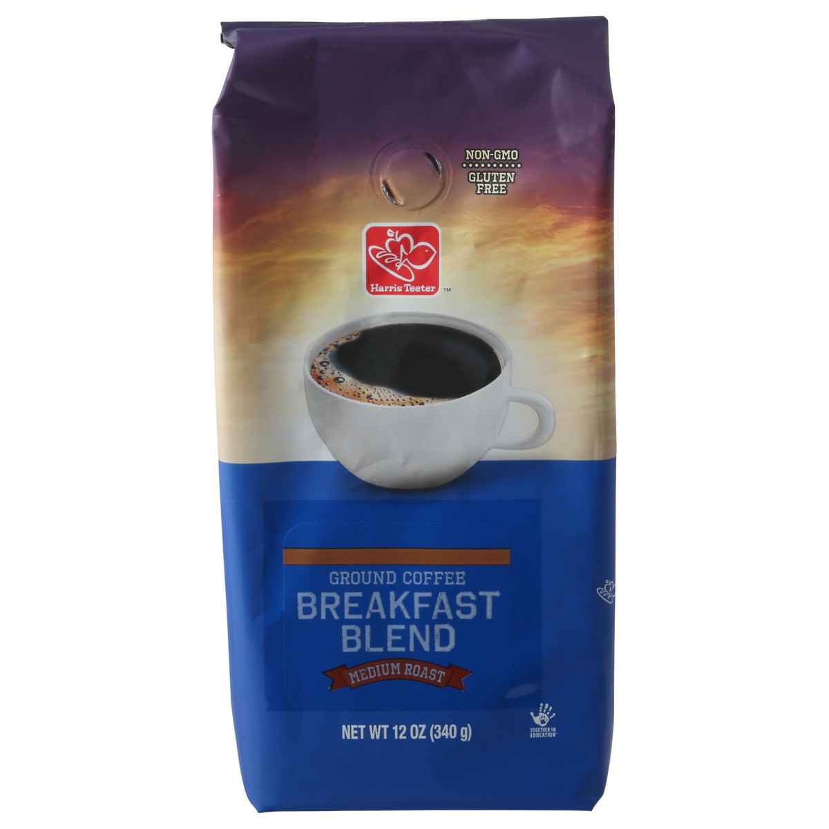 slide 8 of 12, Harris Teeter Medium Roast Ground Breakfast Blend Coffee 12 oz, 12 oz
