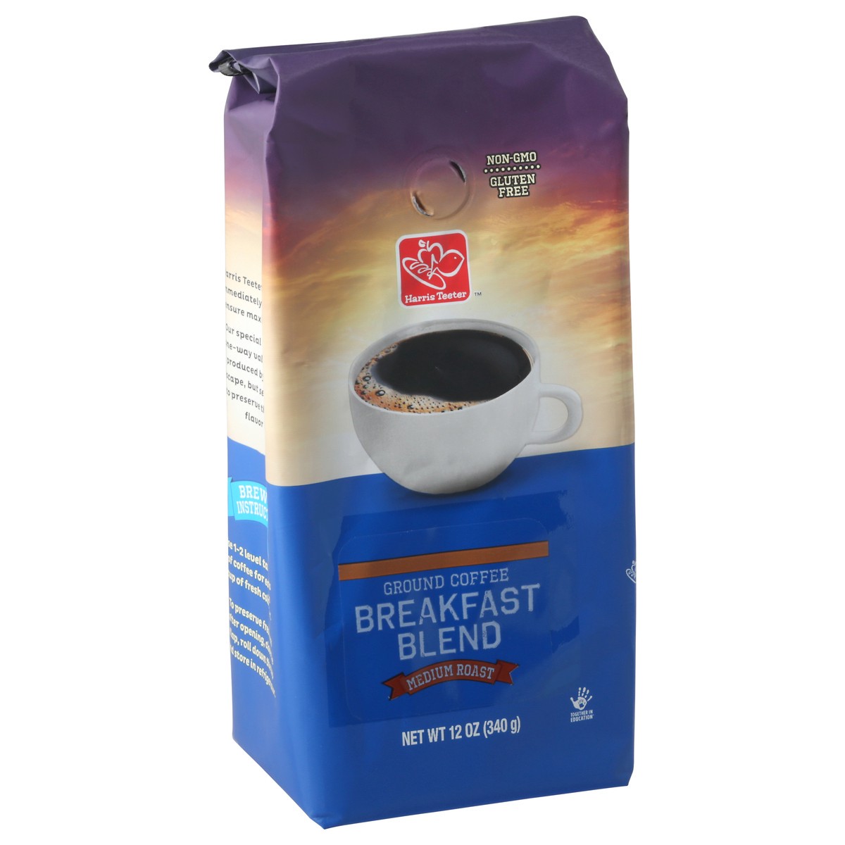slide 11 of 12, Harris Teeter Medium Roast Ground Breakfast Blend Coffee 12 oz, 12 oz