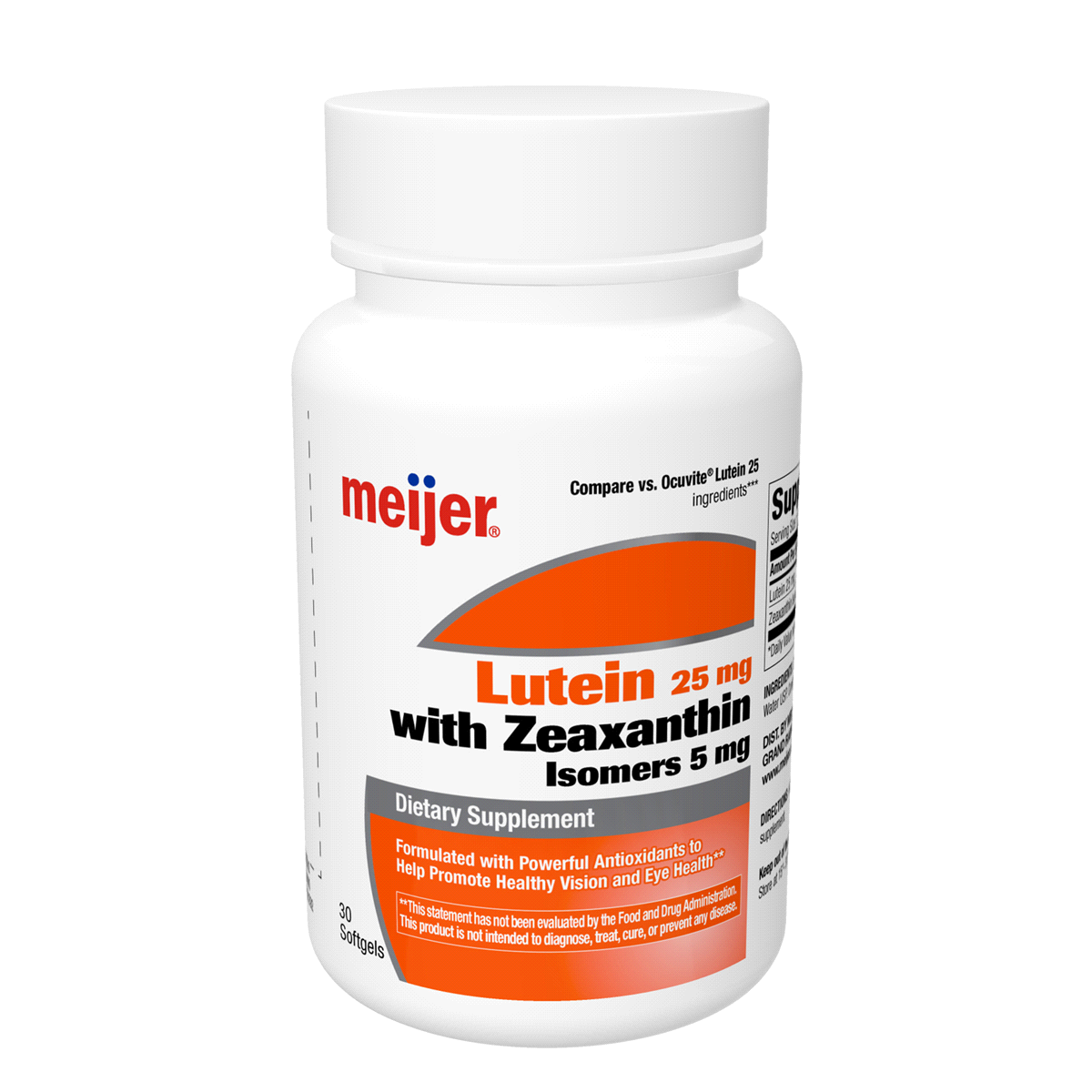 slide 4 of 5, Meijer Lutein with Zeaxanthin, 30 ct