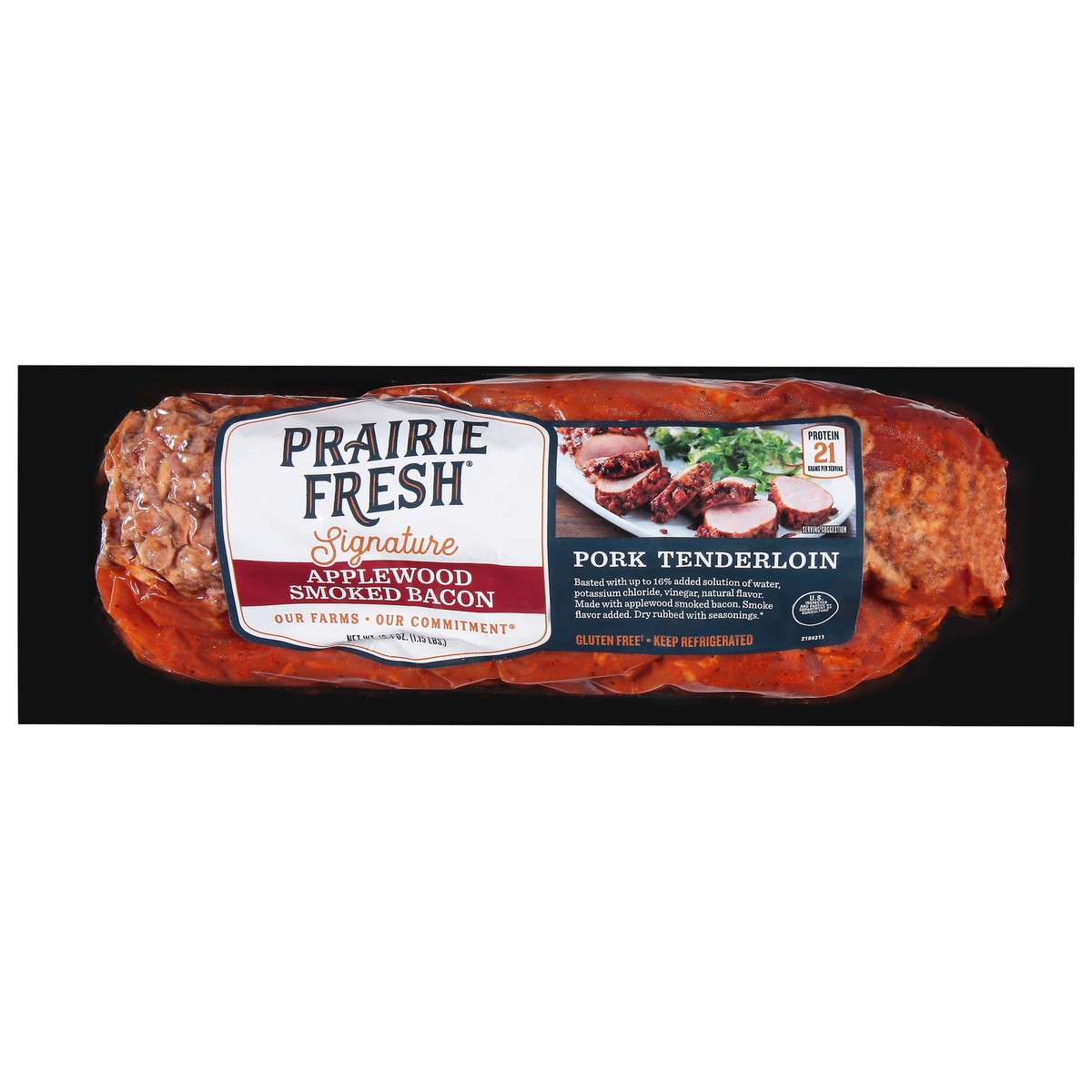 slide 1 of 13, Prairie Fresh Signature Applewood Smoked Bacon Pork Tenderloin 18.4 oz, 18.4 oz