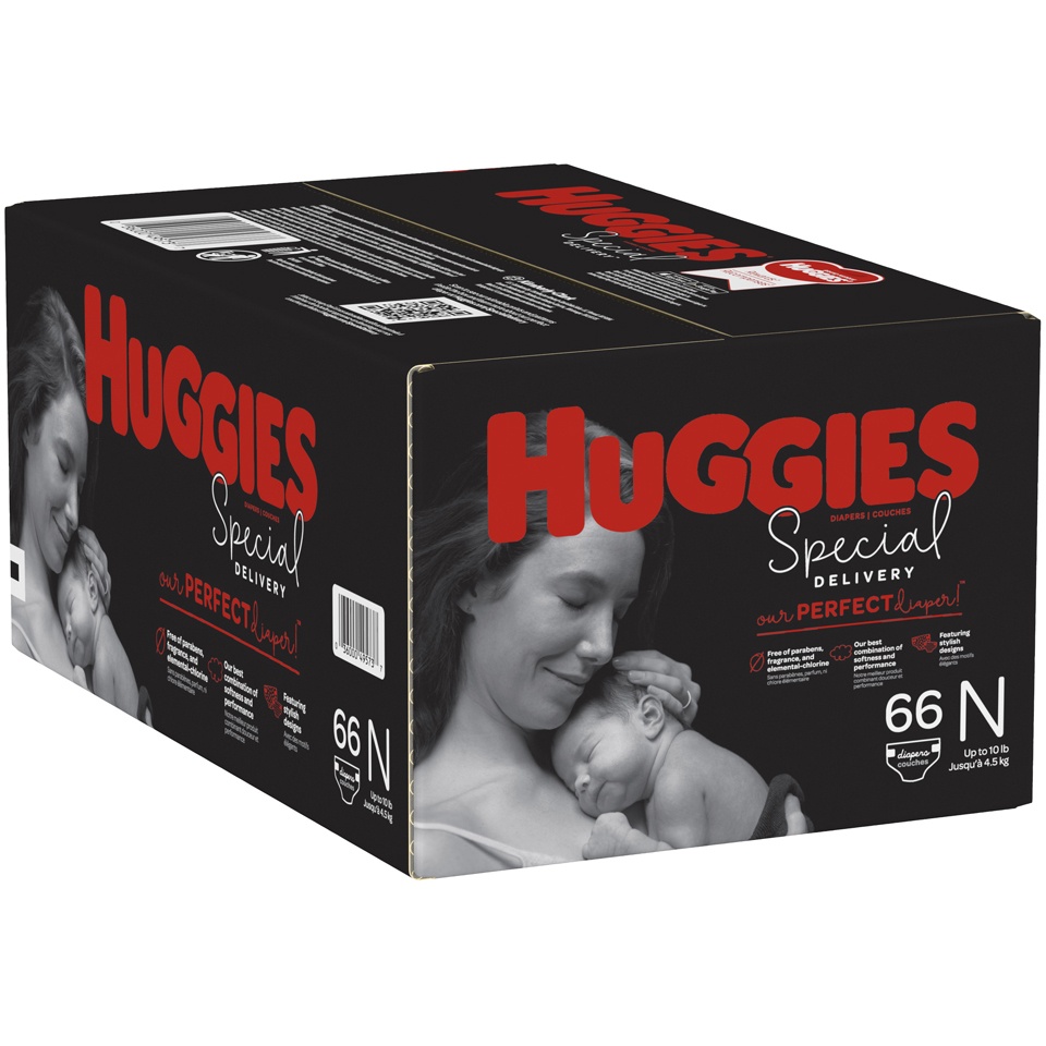 slide 2 of 3, Huggies Special Delivery Diapers 66 ct, newborn