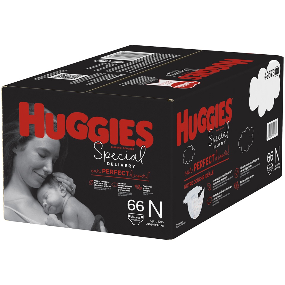 slide 3 of 3, Huggies Special Delivery Diapers 66 ct, newborn