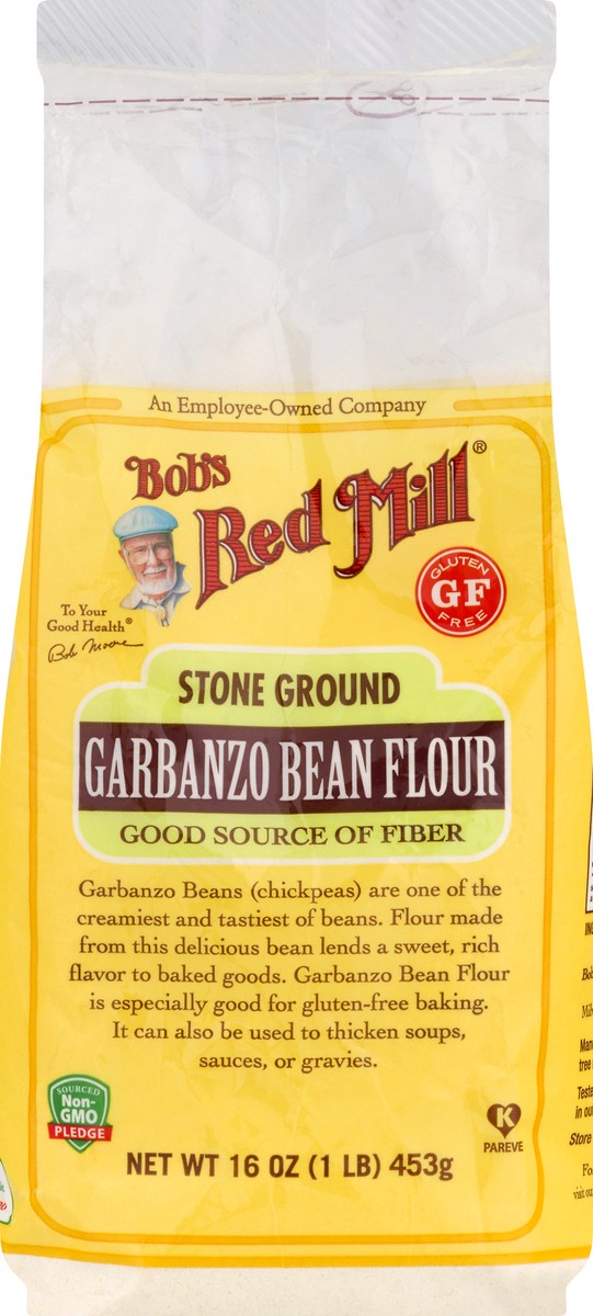 slide 2 of 9, Bob's Red Mill Garbanzo Bean Flour, 16 oz