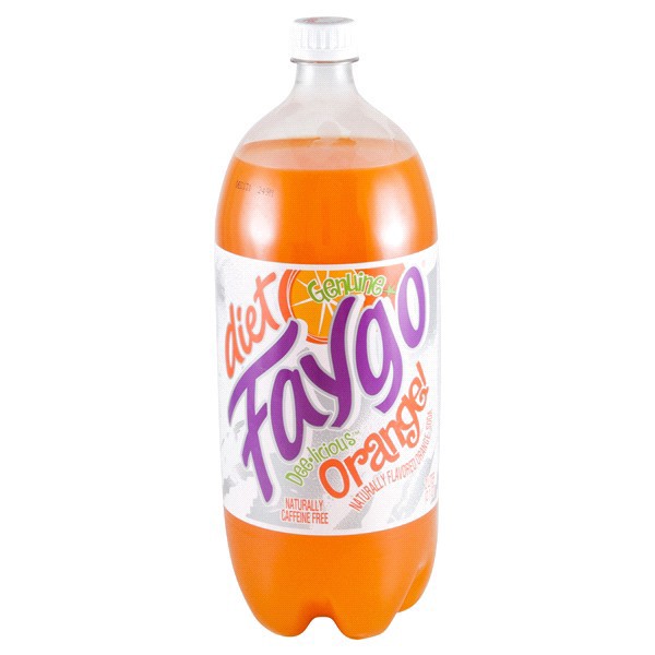 slide 8 of 13, Faygo Diet Orange bottle, 67.6 fl oz