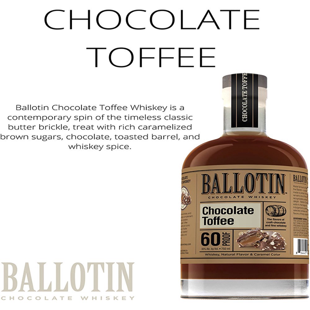 slide 1 of 1, Ballotin Chocolate Toffee Whiskey, 750 ml