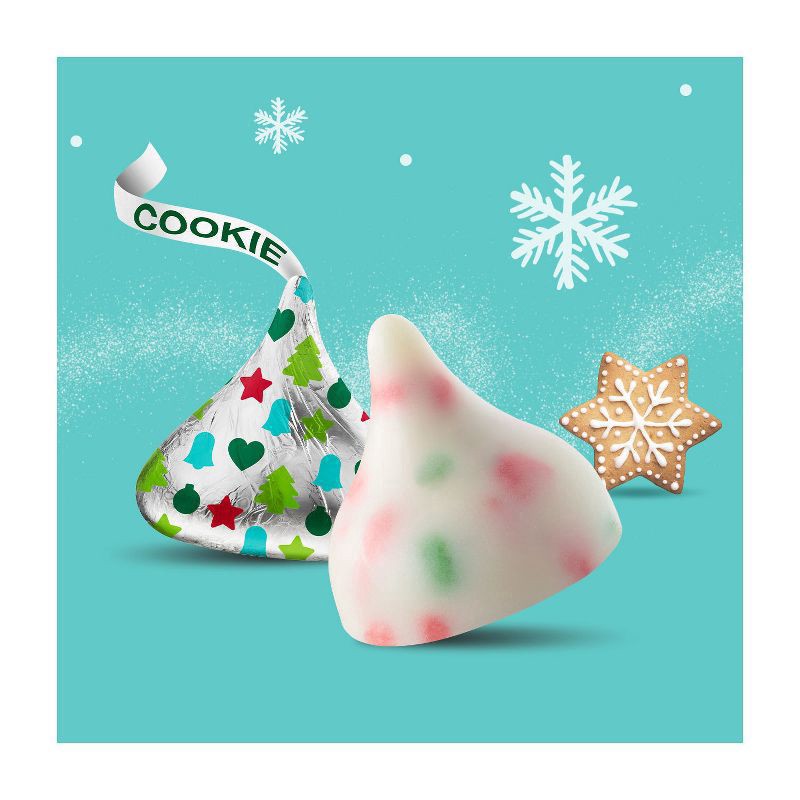 slide 3 of 6, Hershey's KISSES Sugar Cookie Flavored White Creme, Christmas Candy Bag, 9 oz, 9 oz