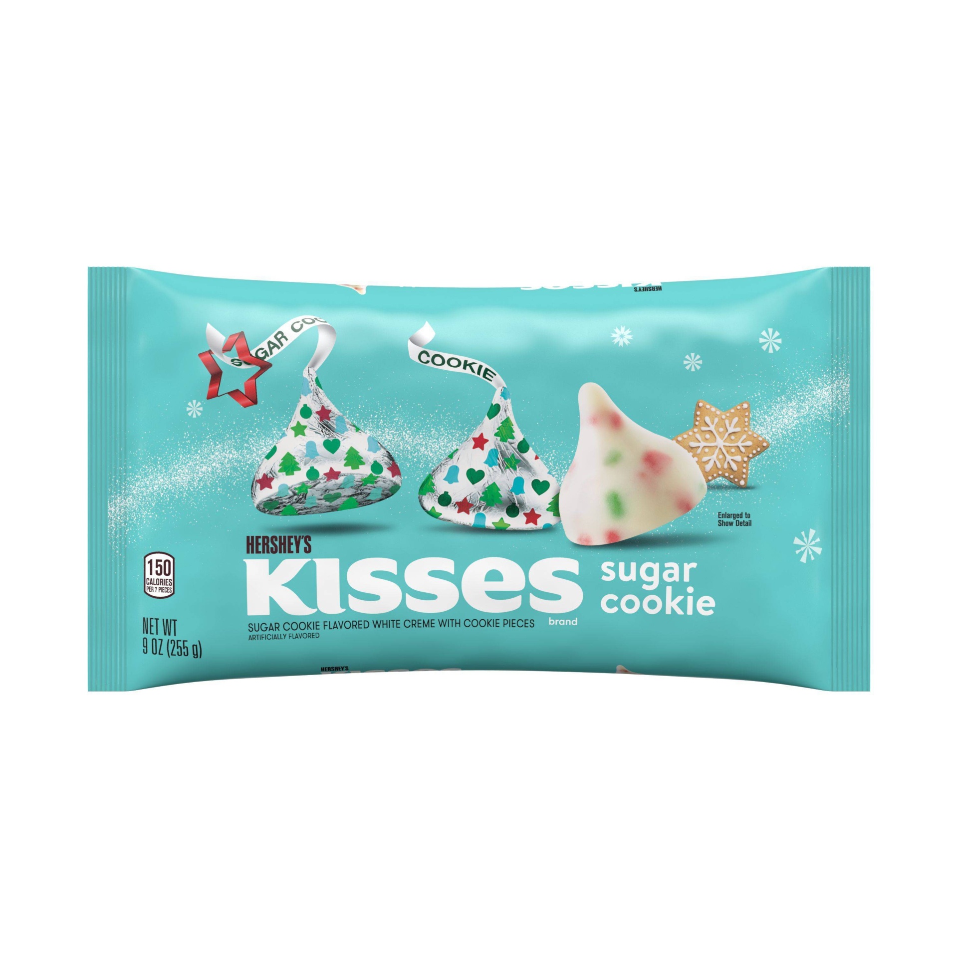 slide 1 of 1, Hershey's Kisses Sugar Cookie Flavored White Creme Holiday Candy, 9 oz