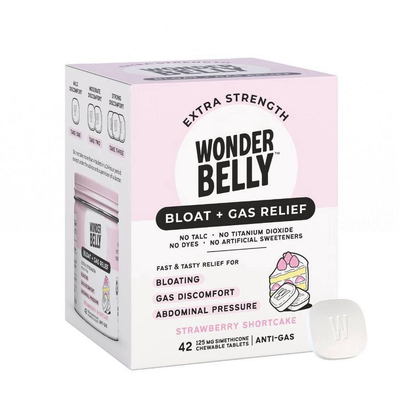 slide 2 of 7, Wonderbelly Strawberry Shortcake Gas Relief, 42 ct