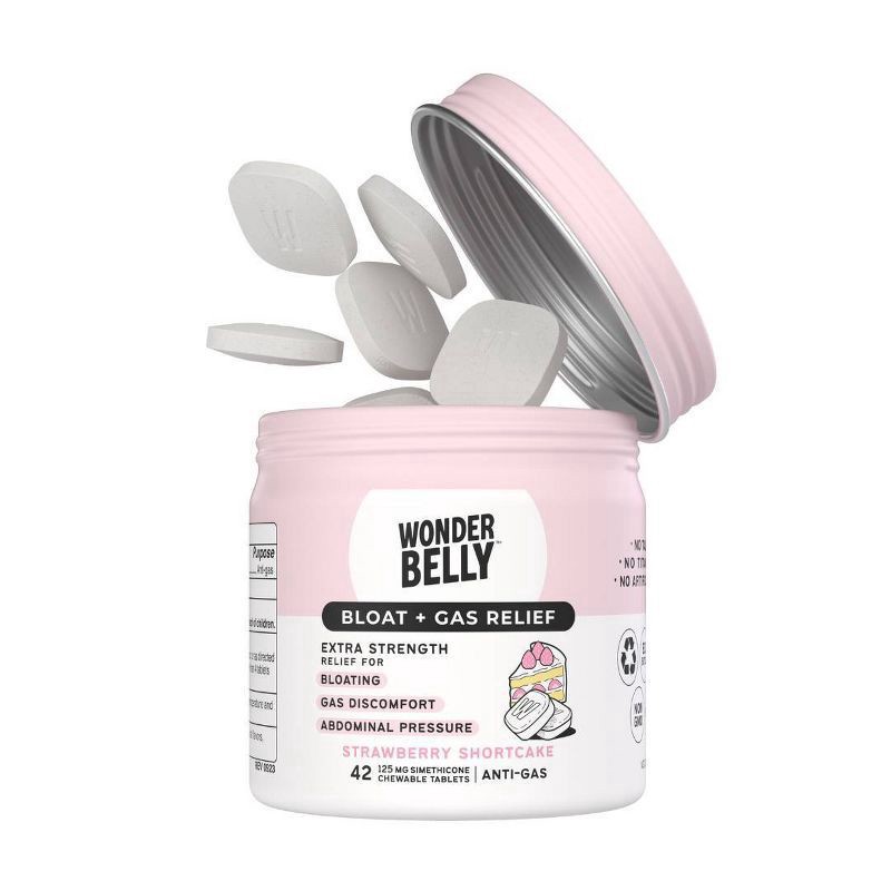 slide 3 of 7, Wonderbelly Strawberry Shortcake Gas Relief, 42 ct