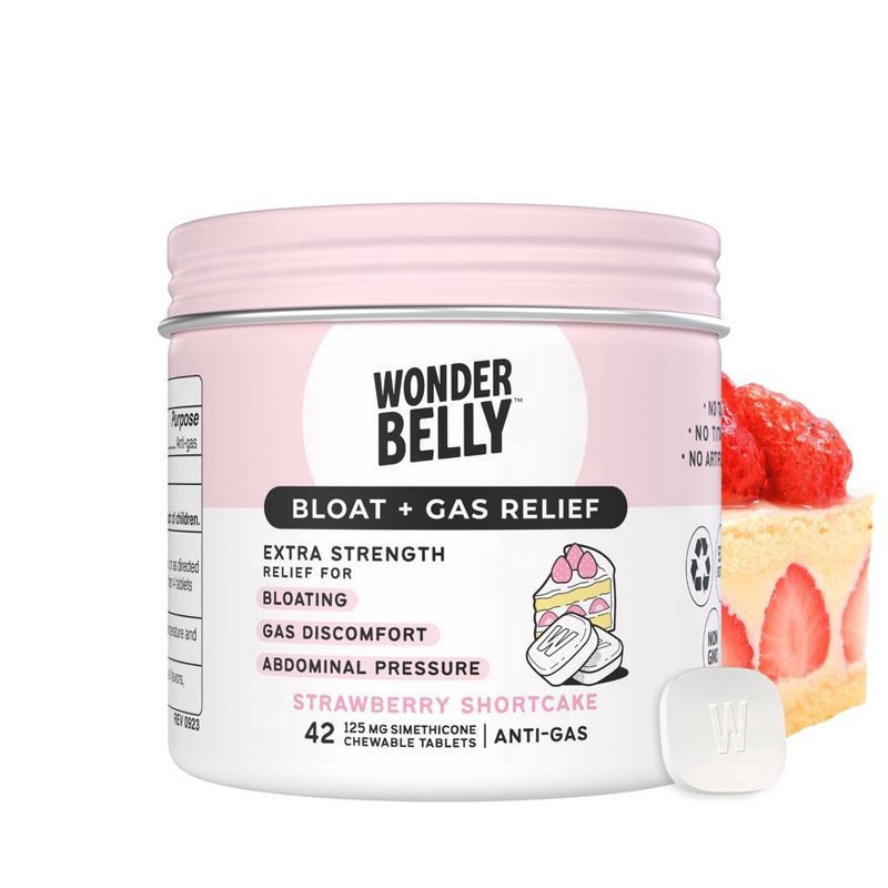 slide 1 of 7, Wonderbelly Strawberry Shortcake Gas Relief, 42 ct