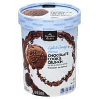 slide 1 of 1, Signature Select Ice Cream Premium Chocolate Cookie Crunch Light & Creamy, 1.5 qt