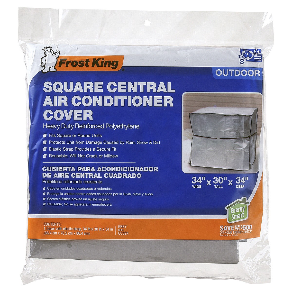 slide 1 of 2, Frost King 34-in W x 30-in H Central Air Conditioner Window Cover, 1 ct