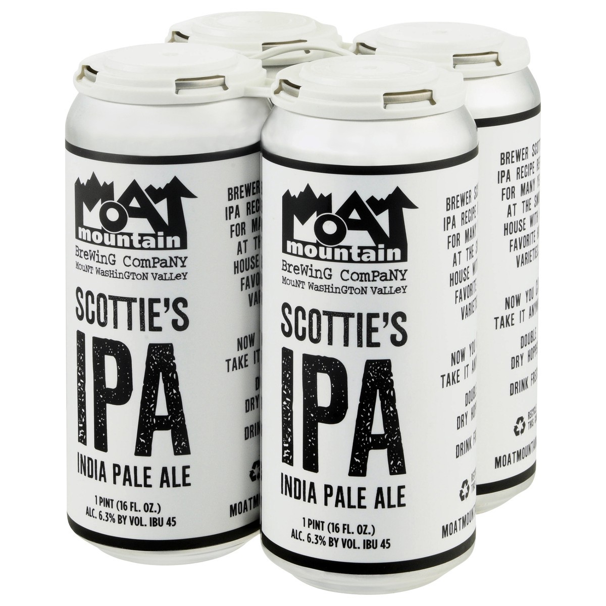 slide 2 of 4, Moat Mountain Brewing Company Scottie's IPA Beer 4 - 1 pt Cans, 4 ct
