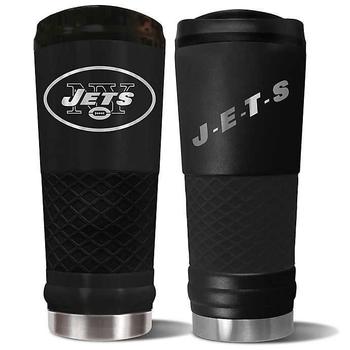 slide 1 of 1, NFL New York Jets Powder Coated Stealth Draft Tumbler, 24 oz