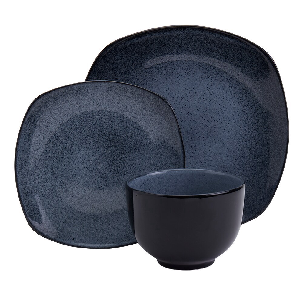 slide 4 of 5, Tabletops Gallery Gabrielle Dinnerware Set - Black, 1 ct