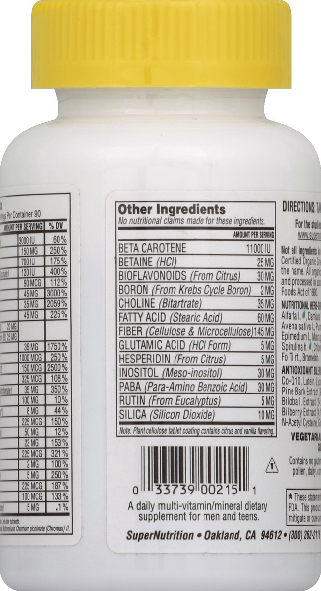 slide 3 of 3, SuperNutrition Multi-Vitamin 90 ea, 90 ct