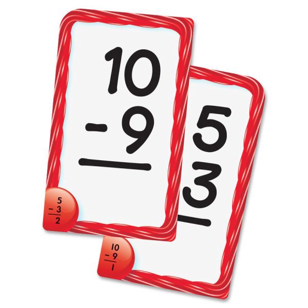 slide 2 of 3, TREND Pocket Flash Cards, Subtraction, Box Of 56 Cards, 56 ct
