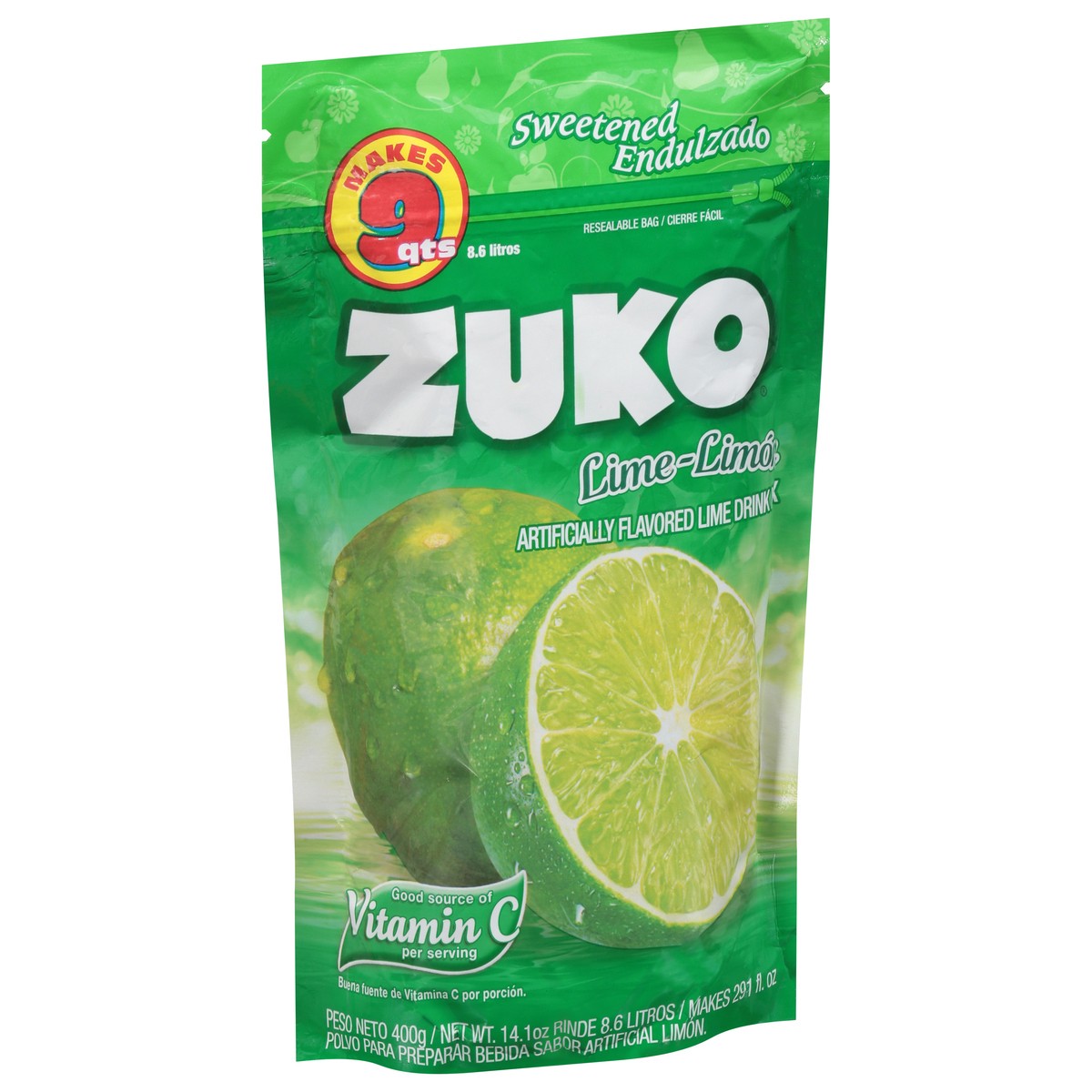 slide 8 of 13, Zuko Lime-Limon Drink Mix - 14.1 oz, 14.1 oz