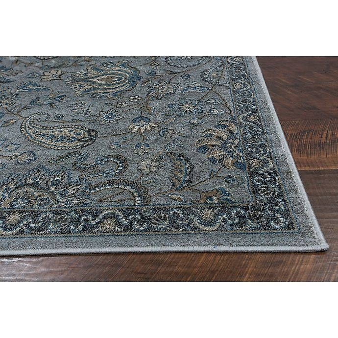 slide 2 of 2, KAS Provence Mahal Area Rug - Silver/Blue, 5 ft 3 in x 7 ft 7 in