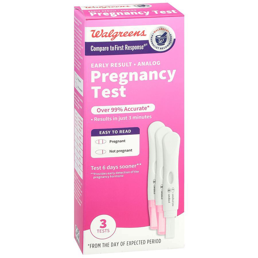 slide 4 of 4, Walgreens Early Result Pregnancy Test, 3 ct