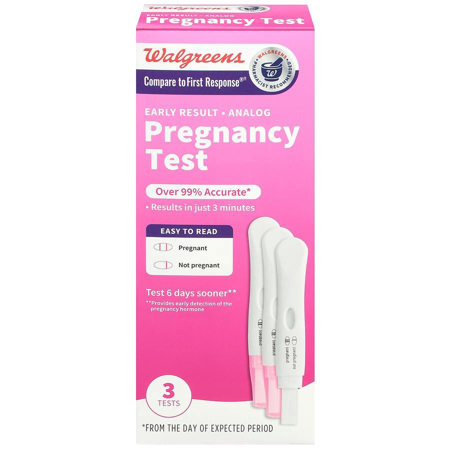 slide 1 of 4, Walgreens Early Result Pregnancy Test, 3 ct