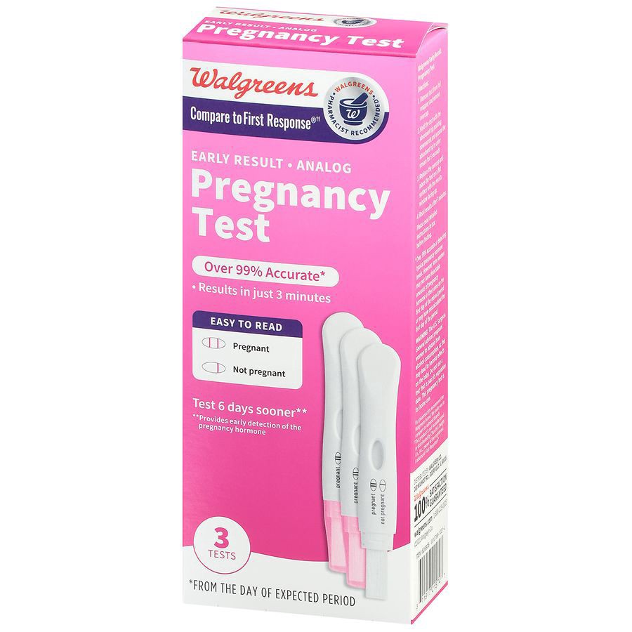 slide 3 of 4, Walgreens Early Result Pregnancy Test, 3 ct