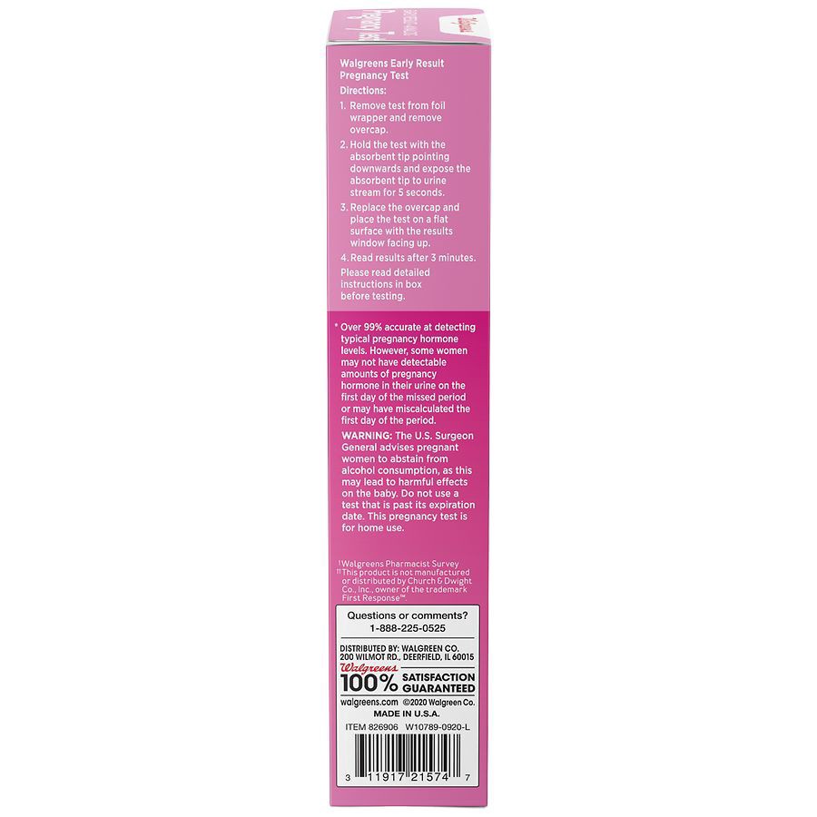 slide 2 of 4, Walgreens Early Result Pregnancy Test, 3 ct